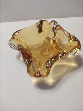 Mid-Century Murano Glass Ashtray/Candy Hand Blown Art Italy 1950's
